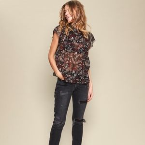 NWT GYPSY 05 HAVANA BABYDOLL BLOUSE SZ XS